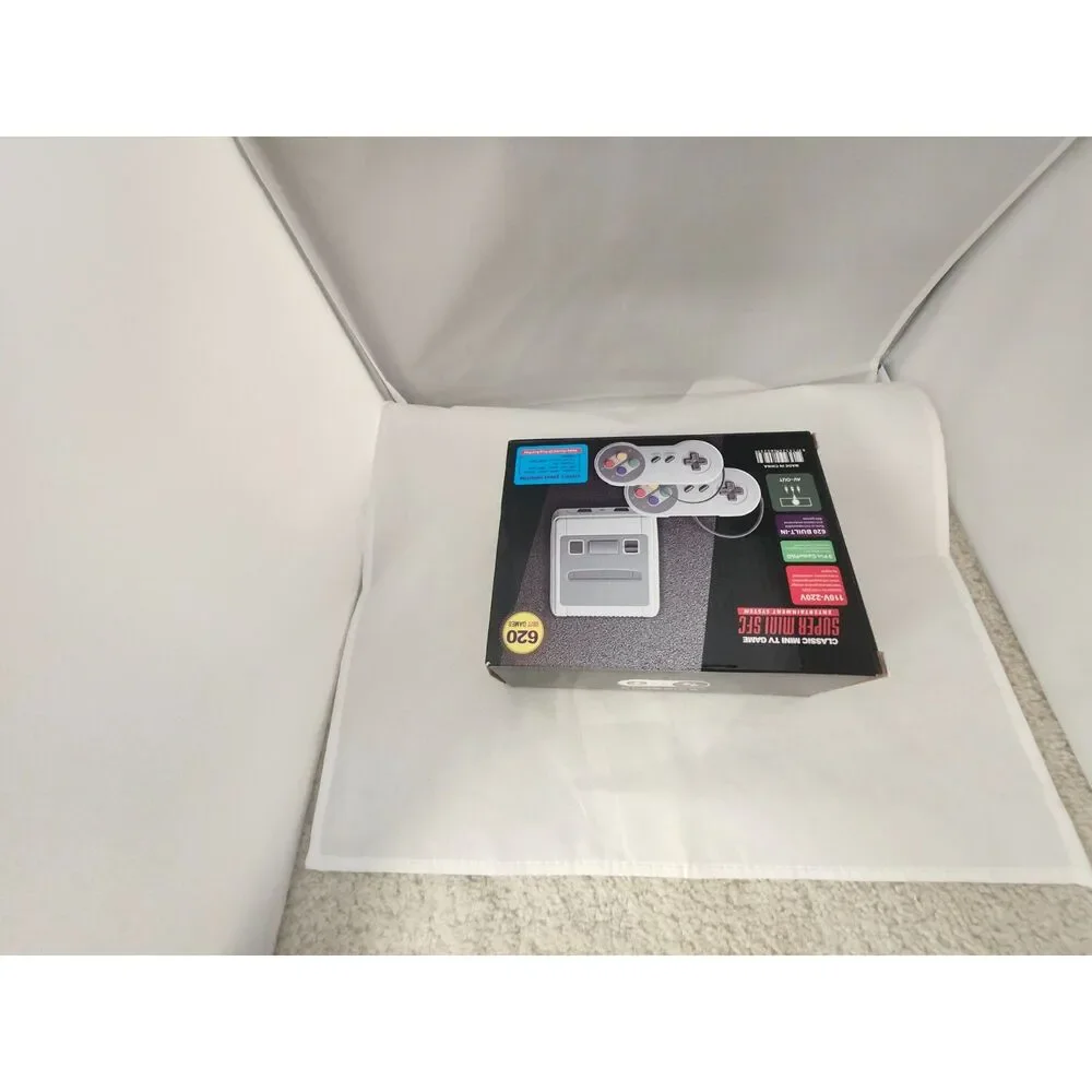 Super Mini SFC Classic Retro Game Console 620 Built-In Games 2 Controllers Box